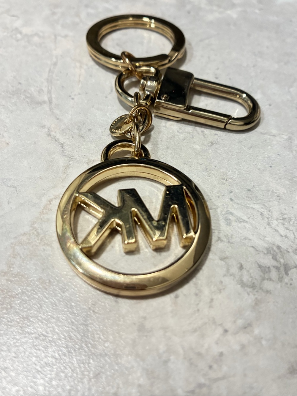Michael Kors Gold MK Logo Ring Keychain